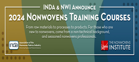 INDA, NWI Announce 2024 Nonwovens Training Courses Schedule